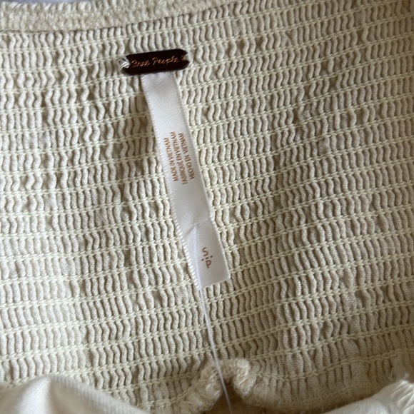 Free People Ivory 100% Cotton Bodycon Dress Size Small NWT - Picture 5 of 9